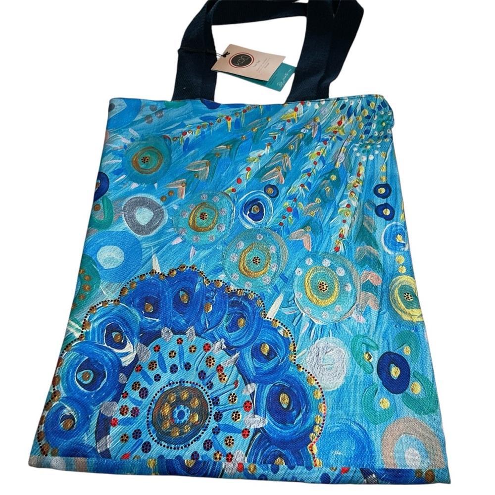 Australian Aboriginal boho style lined cloth bag - Picture 4 of 10
